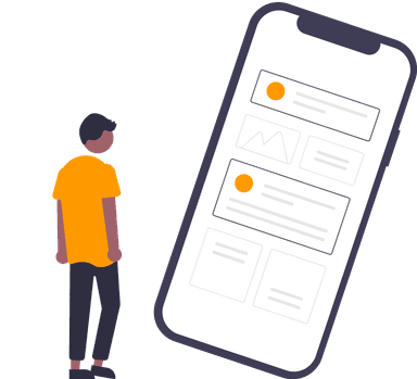 human and phone image